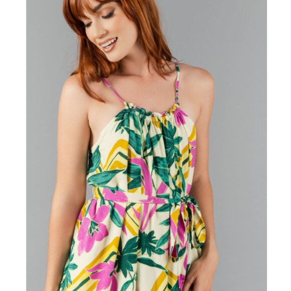 DRESS FORUM Paradise Tropical Print Maxi Dress Size S - Picture 4 of 10